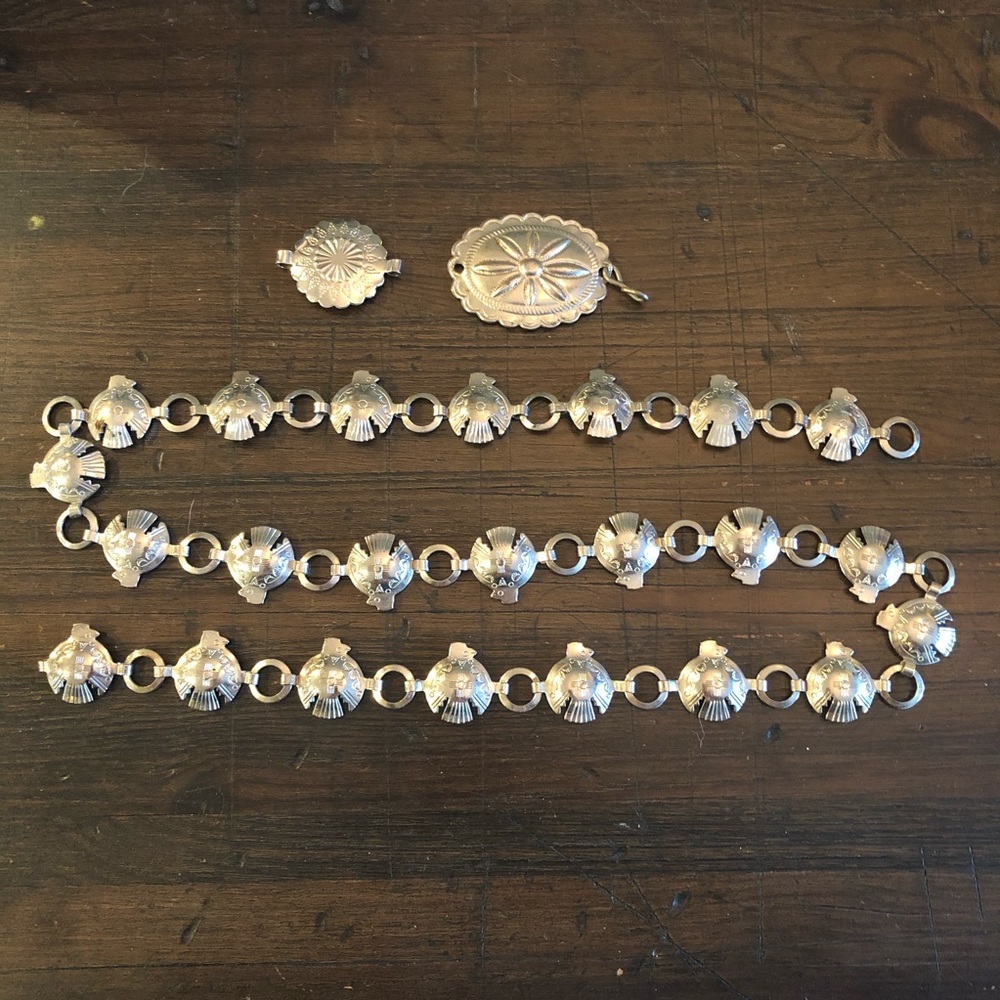 Various Concho Belt pieces